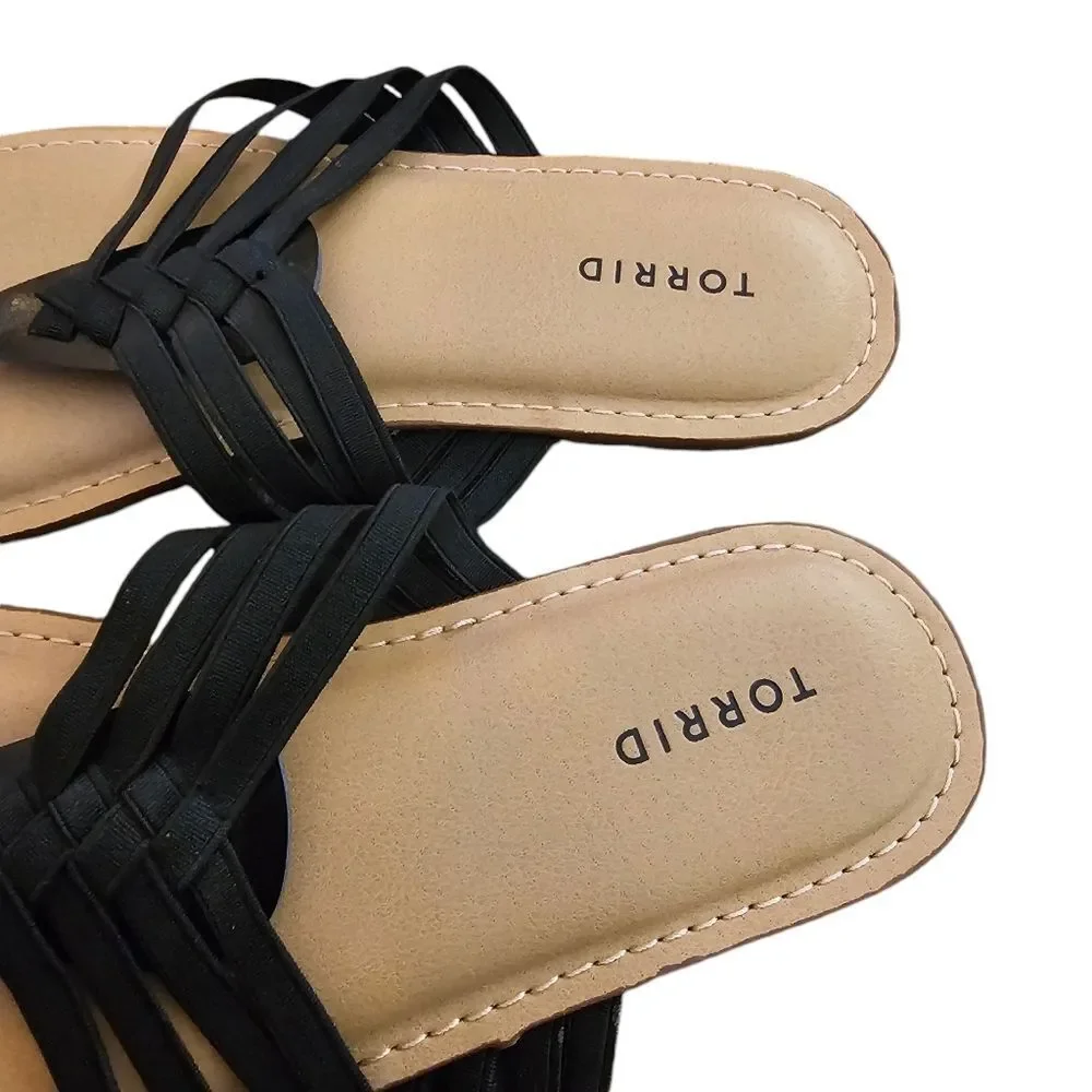 Torrid Elastic Braided Flip Flop Wide Width